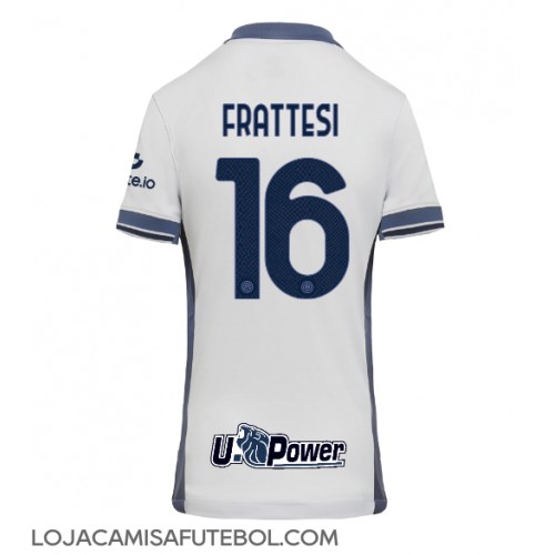 Camisa de Futebol Inter Milan Davide Frattesi #16 Equipamento Secundário Mulheres 2024-25 Manga Curta